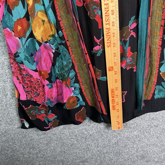 Vintage Lida Caputo Top Dress Floral Button Up Size 1x - Picture 9 of 11